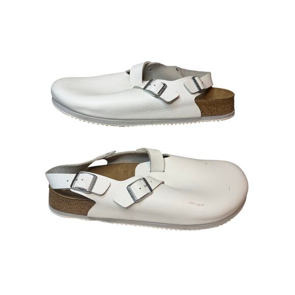 Birkenstock Tokio Super Grip Clogs Men’s Size 15 US 48 EU White Leather Sandals main image 4